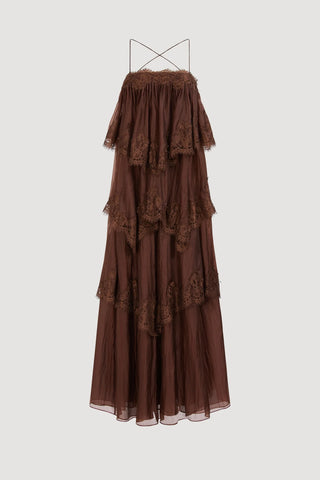 Ophelia Lace Gown - Chocolate
