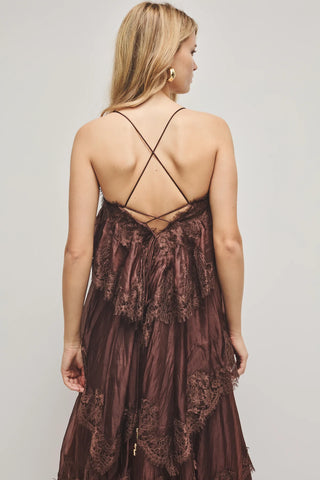 Ophelia Lace Gown - Chocolate