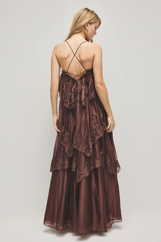 Ophelia Lace Gown - Chocolate