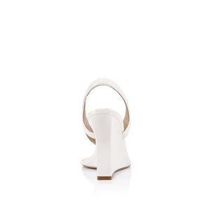 Martine Wedge White Leather