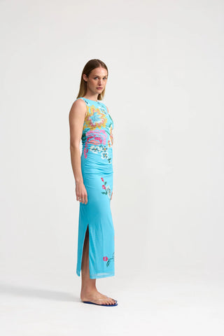 ARIEL MESH DRESS - CARIBBEAN BOUQUET