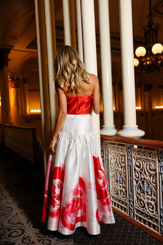 OCTAVIA SKIRT SCARLET ROSE