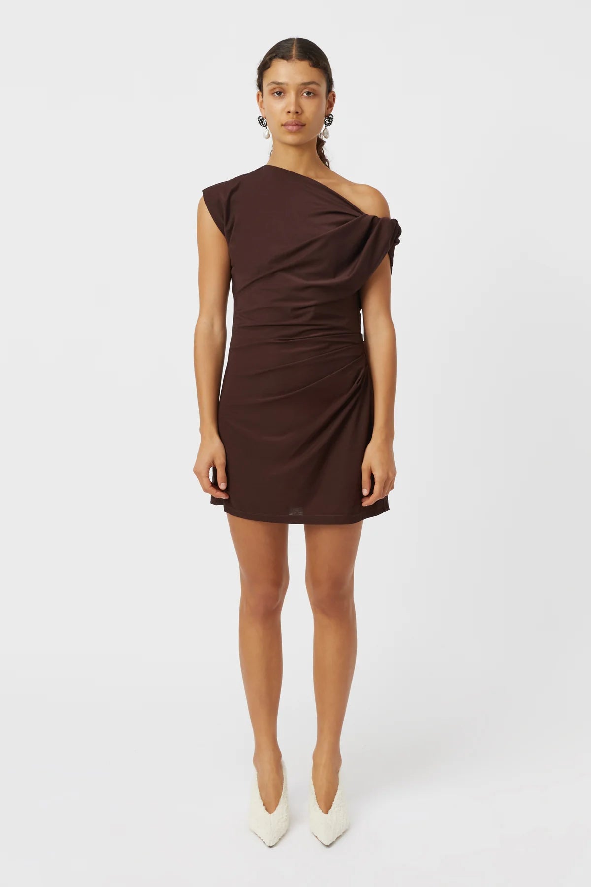 Annalise Mini Dress - Chocolate Brown The Luxe Closet Australia Annalise Mini Dress - Chocolate Brown The Luxe Closet Australia