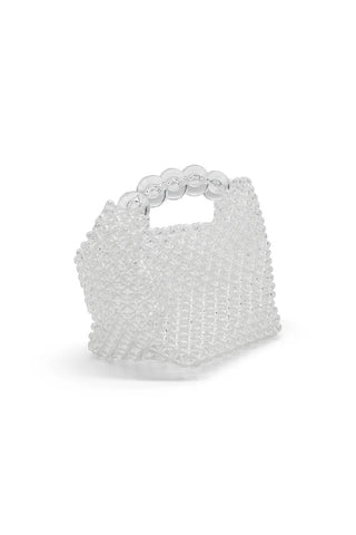Avery Beaded Bag - Clear White