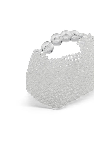 Avery Beaded Bag - Clear White