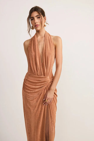 Bailey Halter Maxi Dress  - Cardamom