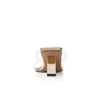 Bambi Wedge Gold Metallic Leather