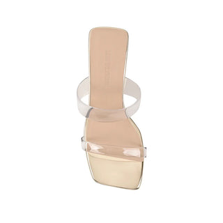 Bambi Wedge Gold Metallic Leather