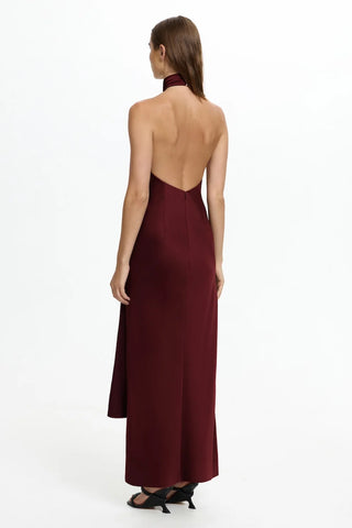 DAIRA MAXI DRESS - BURGUNDY