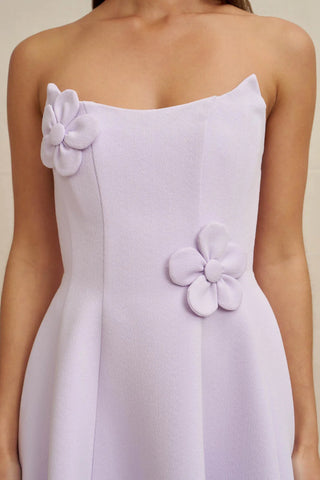 Camellia Strapless Dress - Lilac