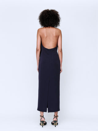Catherine Buckle Maxi Dress - Navy