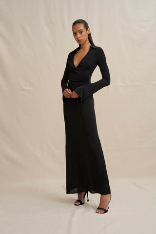 jersey dress australia Curves Jersey Dress with Cowl Neck by Orientique Australia - Isfahan