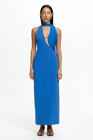 EDDA SCARF DRESS - COSMIC BLUE