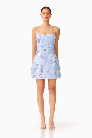 AURAE MINI TULIP DRESS - SKY BLUE