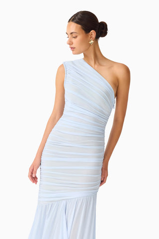 Florencea One Shoulder Gown - Powder Blue