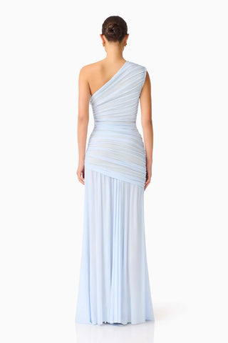Florencea One Shoulder Gown - Powder Blue