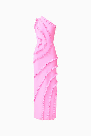 Orelia Asymmetrical Gown - Pink