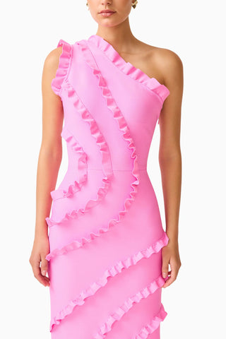 Orelia Asymmetrical Gown - Pink