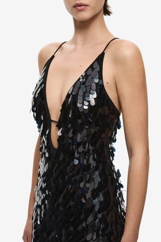 The Sapphire Sequin Dress - Black