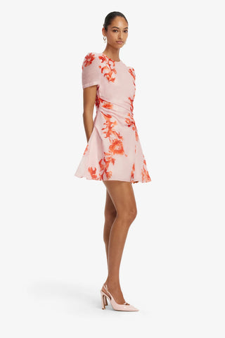 Elyse Short Sleeve Mini Dress - Magnolia Print