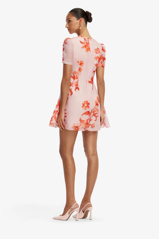 Elyse Short Sleeve Mini Dress - Magnolia Print