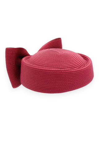 Tara Racewear Pillbox Hat -  Burgundy Red