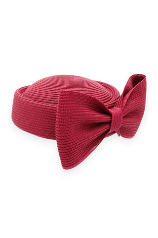 Tara Racewear Pillbox Hat -  Burgundy Red