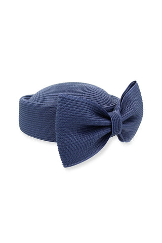 Tara Racewear Pillbox Hat -  Navy Blue