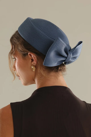 Tara Racewear Pillbox Hat -  Navy Blue