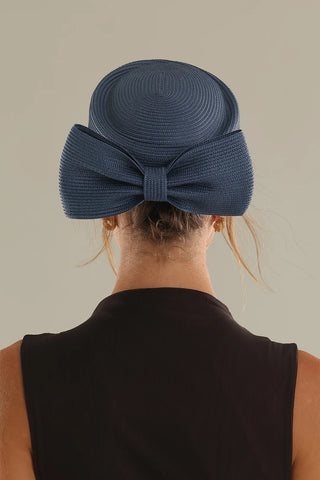 Tara Racewear Pillbox Hat -  Navy Blue