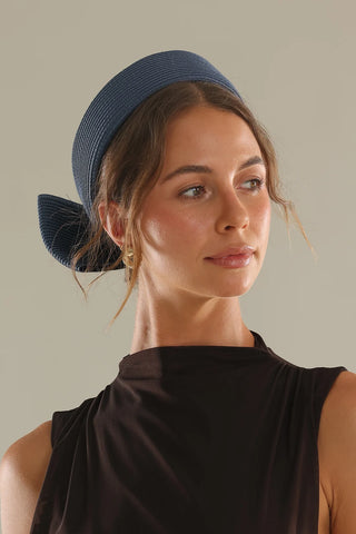 Tara Racewear Pillbox Hat -  Navy Blue