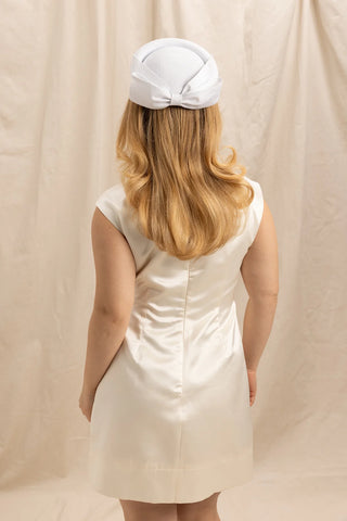 Samara Pillbox Hat - White