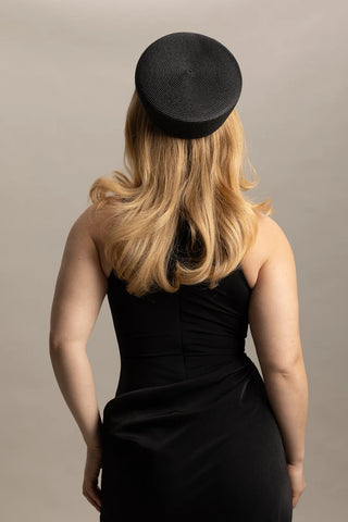 Gillian Pillbox Hat - Black