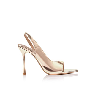 Gabby Heel - Gold Metallic Patent Leather