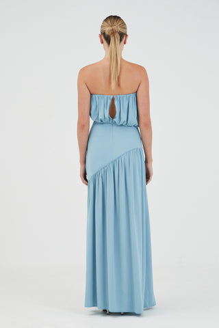 SERAPHIC STRAPLESS MAXI DRESS | AQUATIC