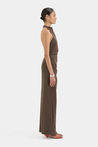 SOL HALTER GOWN - MOCHA