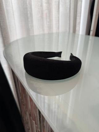 Velvet Wide Headband - Black