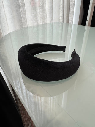 Velvet Wide Headband - Black