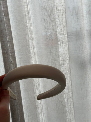 Cream padded headband