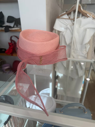 Straw Pillbox - Pink