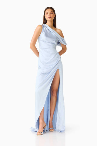 Isadora Off The Shoulder Gown - Pale Blue