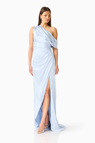 Isadora Off The Shoulder Gown - Pale Blue