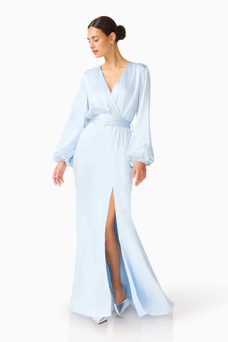 Kai Long Sleeve Maxi Dress - Pale Blue