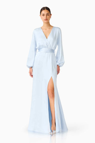 Kai Long Sleeve Maxi Dress - Pale Blue