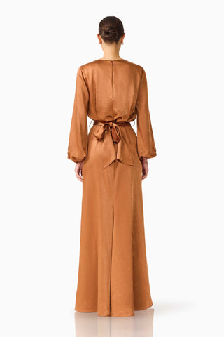 Kai Long Sleeve Maxi Dress - Toffee Brown