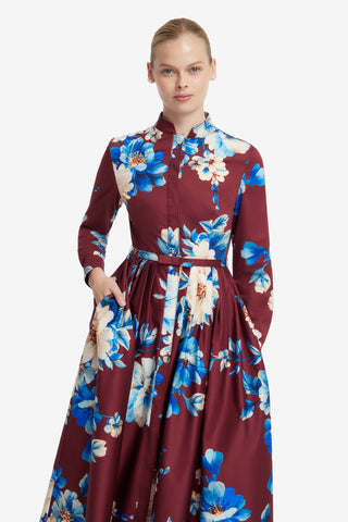 Zara Shirt Midi Dress - Cosmos Print