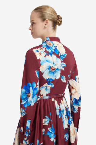 Zara Shirt Midi Dress - Cosmos Print