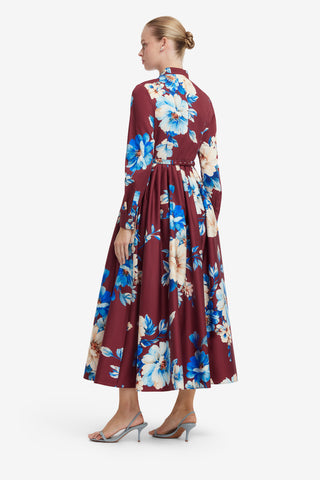 Zara Shirt Midi Dress - Cosmos Print