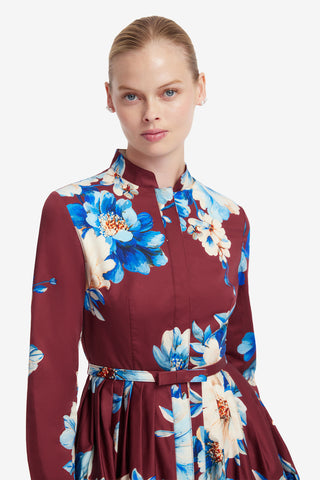 Zara Shirt Midi Dress - Cosmos Print