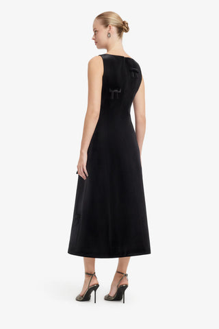 Cleo Velvet Sleeveless Midi Dress